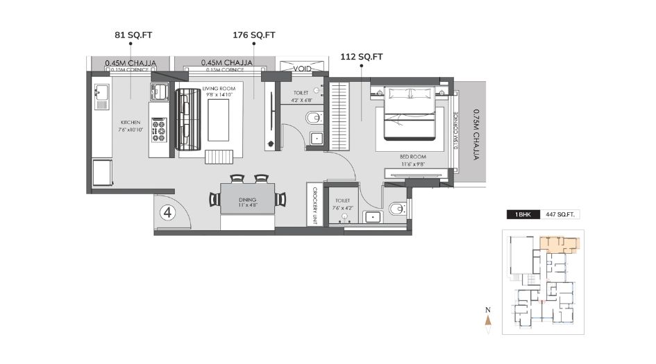 Modirealty-Asopalav-Floor-Plan-1 BHK-477 Sqft (2)